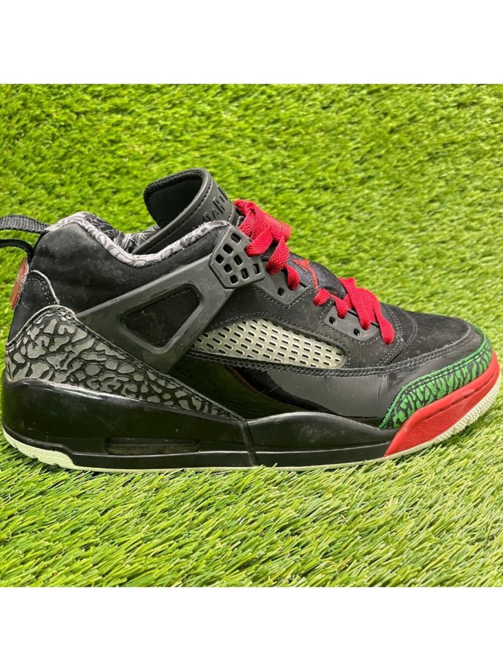 Nike Air Jordan Spizike Low Mens Size 9.5 Black Athletic‎ Leather Shoes Sneakers